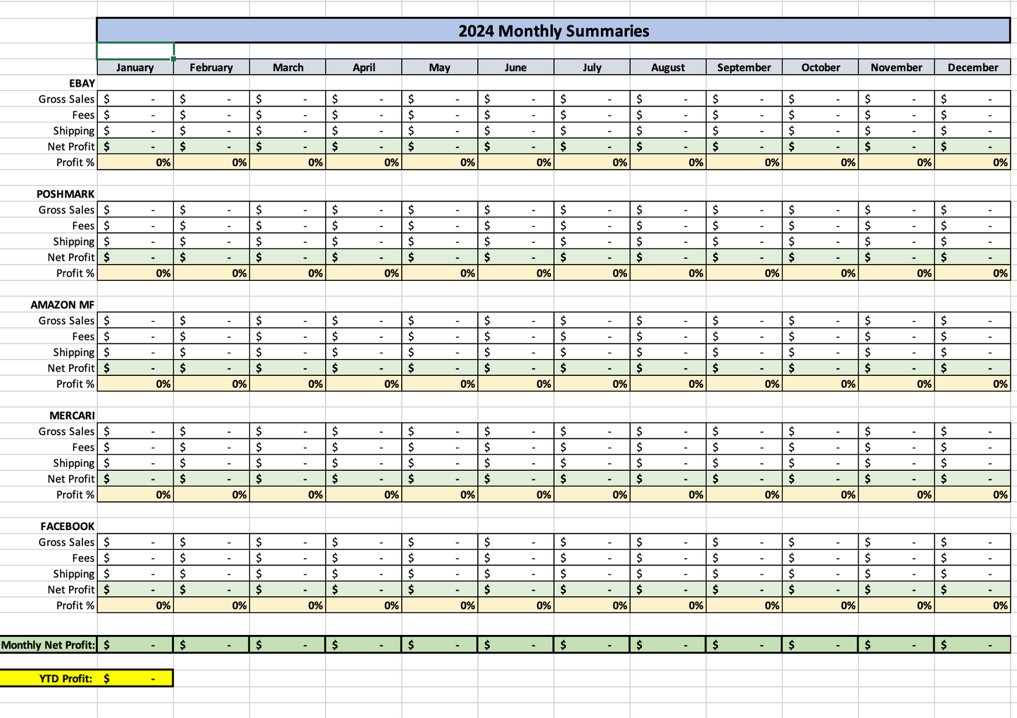 2024 Simple Reseller Inventory Spreadsheet