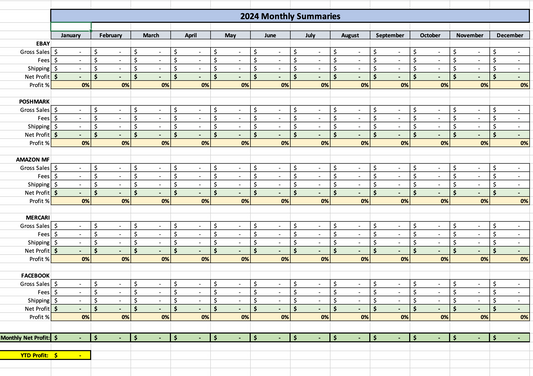 FREE 2024 Simple Reseller Inventory Spreadsheet